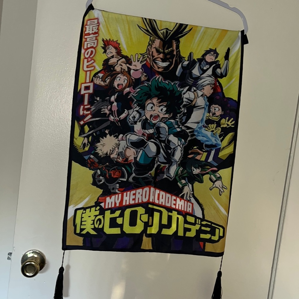 My hero academia fabric poster